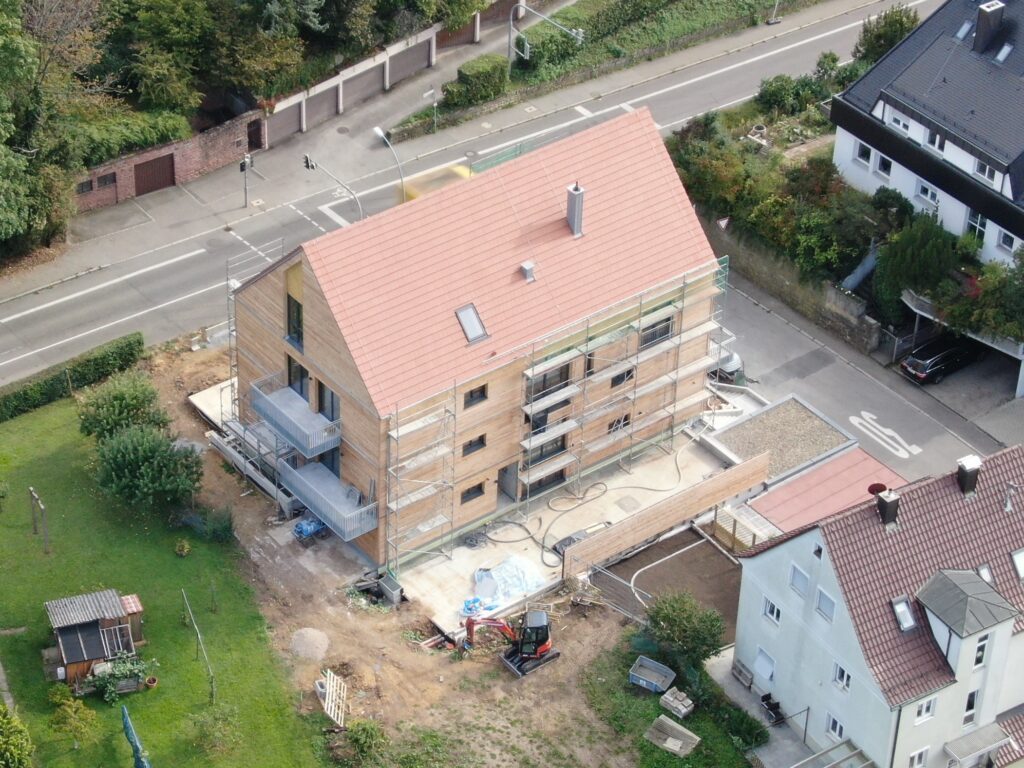 Mehrfamilienwohnhaus Fellbach mit Gerüst