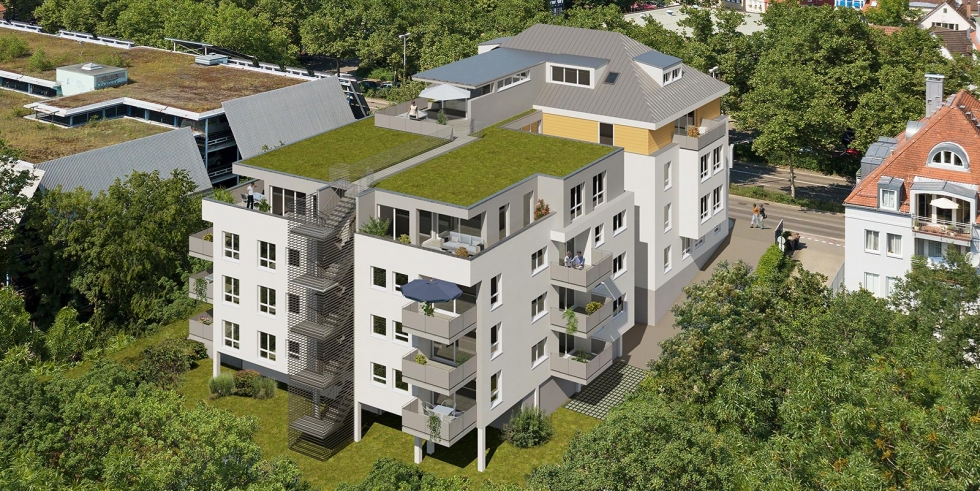 Weiße Neubauhäußer